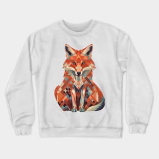 Spectrum Fox: Radiant Op Art Red Fox Crewneck Sweatshirt